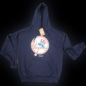New York Yankees Hoodie Mitchell & Ness Navy Blue Sixe XL NEW w/Tag